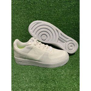 Nike Air Force 1 Low White Crater Lightweight Flyknit Kid Size 6.5 Youth 8 Women